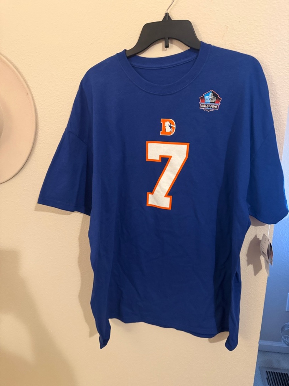 Blue Football John Elway #7 Tee